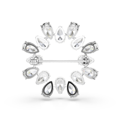 MATRIX:BROOCH PEAR WHITE/RHS