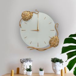 Часы настенные Monstera Deliciosa (Монстера) Колор Серый дым Амбер