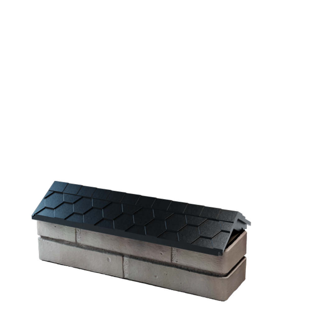 Парапет полимеркомпозитный Everest 130*510 (0,5 кирпич) черный