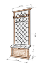 Стеновая панель с тумбой из серии "Тунис"