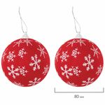 Шары ёлочные НАБОР 40 шт., 8 см/4 см, "Red&White", красные/белые, пластик, ЗОЛОТАЯ СКАЗКА, 592167