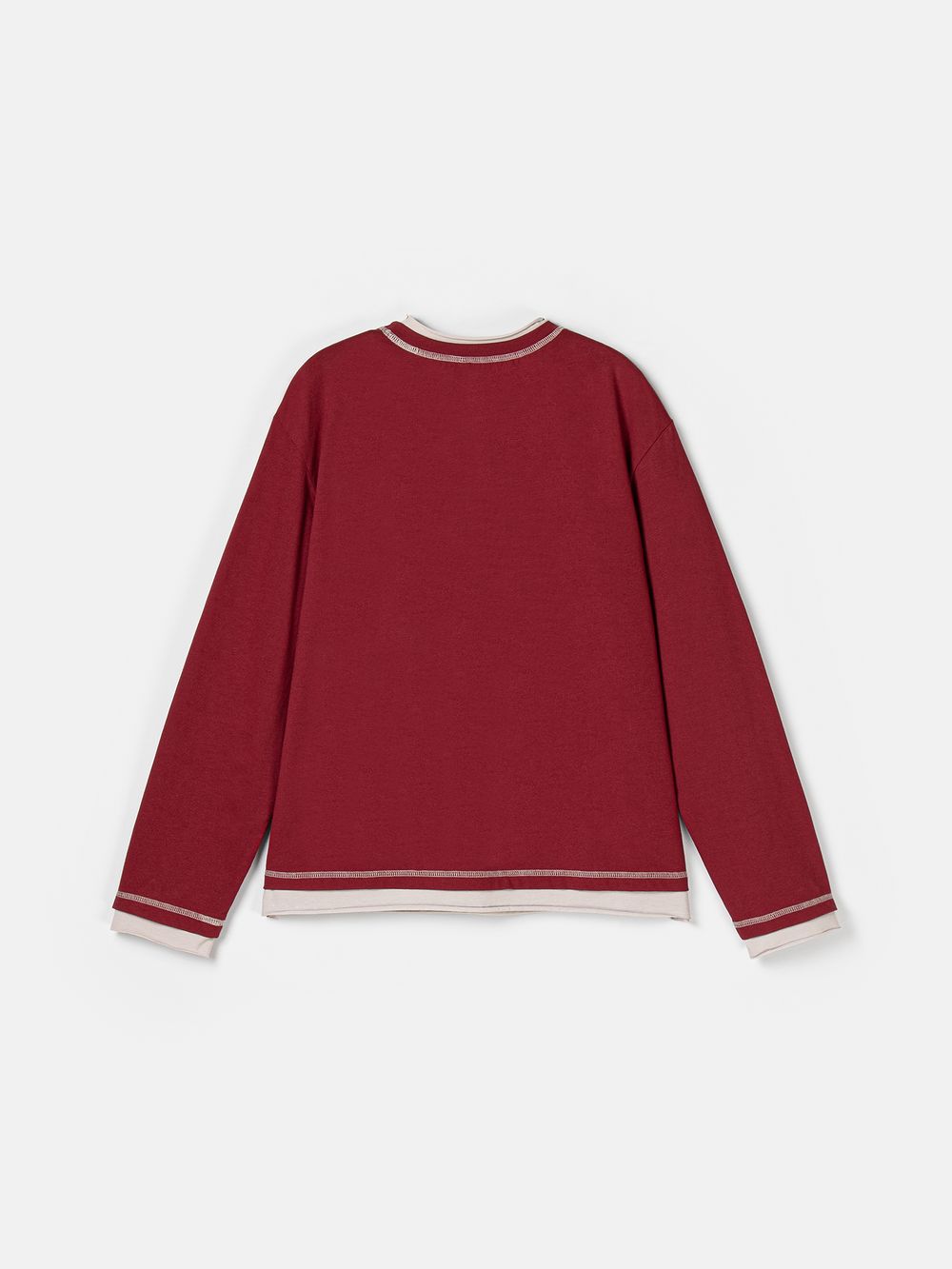 Лонгслив "НЕ идеальная" с контрастной отделкой женский