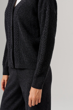 1908 Кардиган женский (темно-серый меланж )