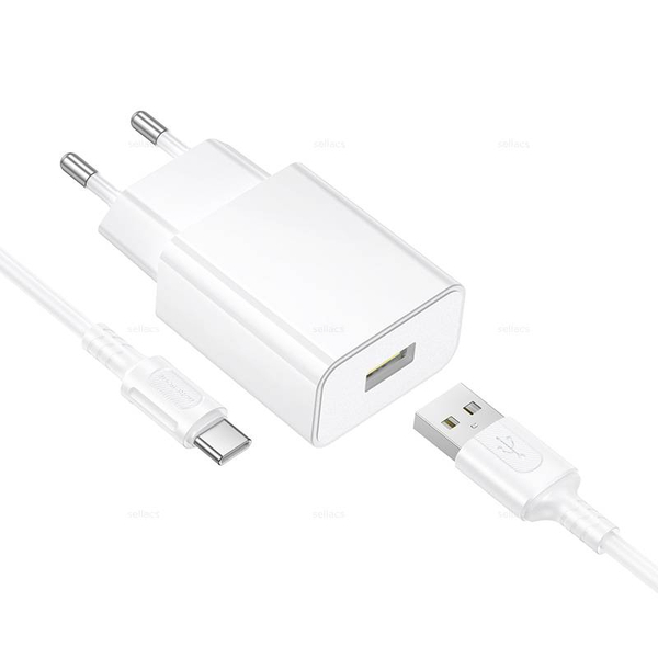 Зарядное устройство на Type-C Borofone QC3.0 BA111A (white)