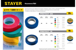 Изолента STAYER Protect-20 синяя ПВХ, 20м х 19мм 12292-B