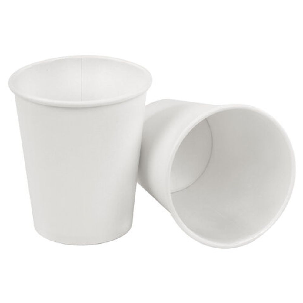 Стакан одноразовый бумажный 250/273 мл, D 80 мм, белый, КОМПЛЕКТ 1000 шт., холодное/горячее, WELDAY (ВЭЛДЭЙ), 702689