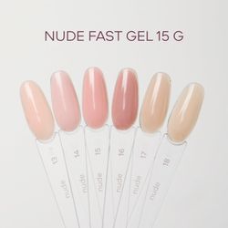 Луи Филипп Nude Fast Gel 13 - Гель для наращивания телесный, 15гр