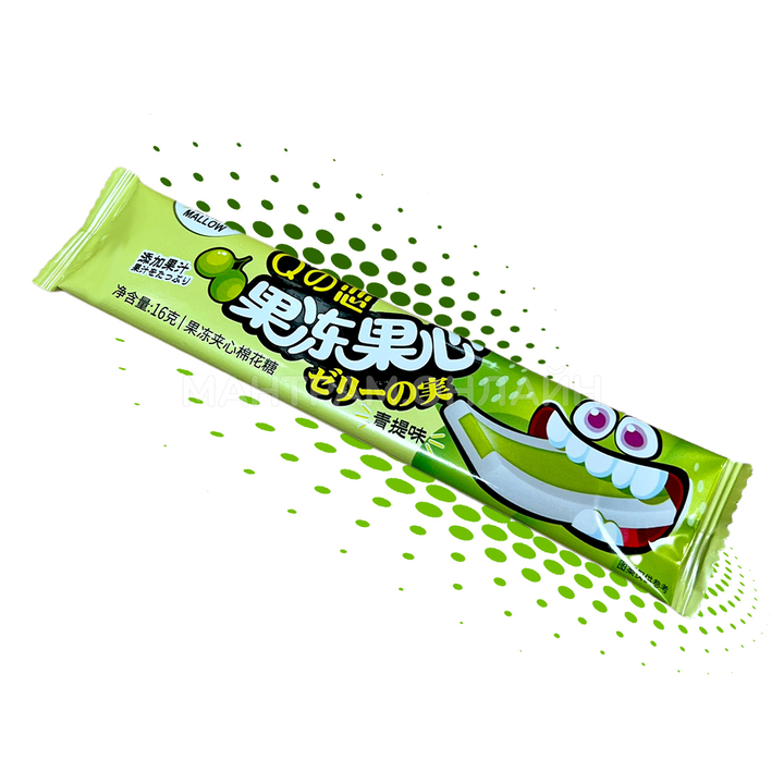 Маршмеллоу с мармеладной серединой вкус зелёного винограда 16 г