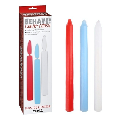 Набор свечей (3шт.) (Цвет: красный, голубой, белый)