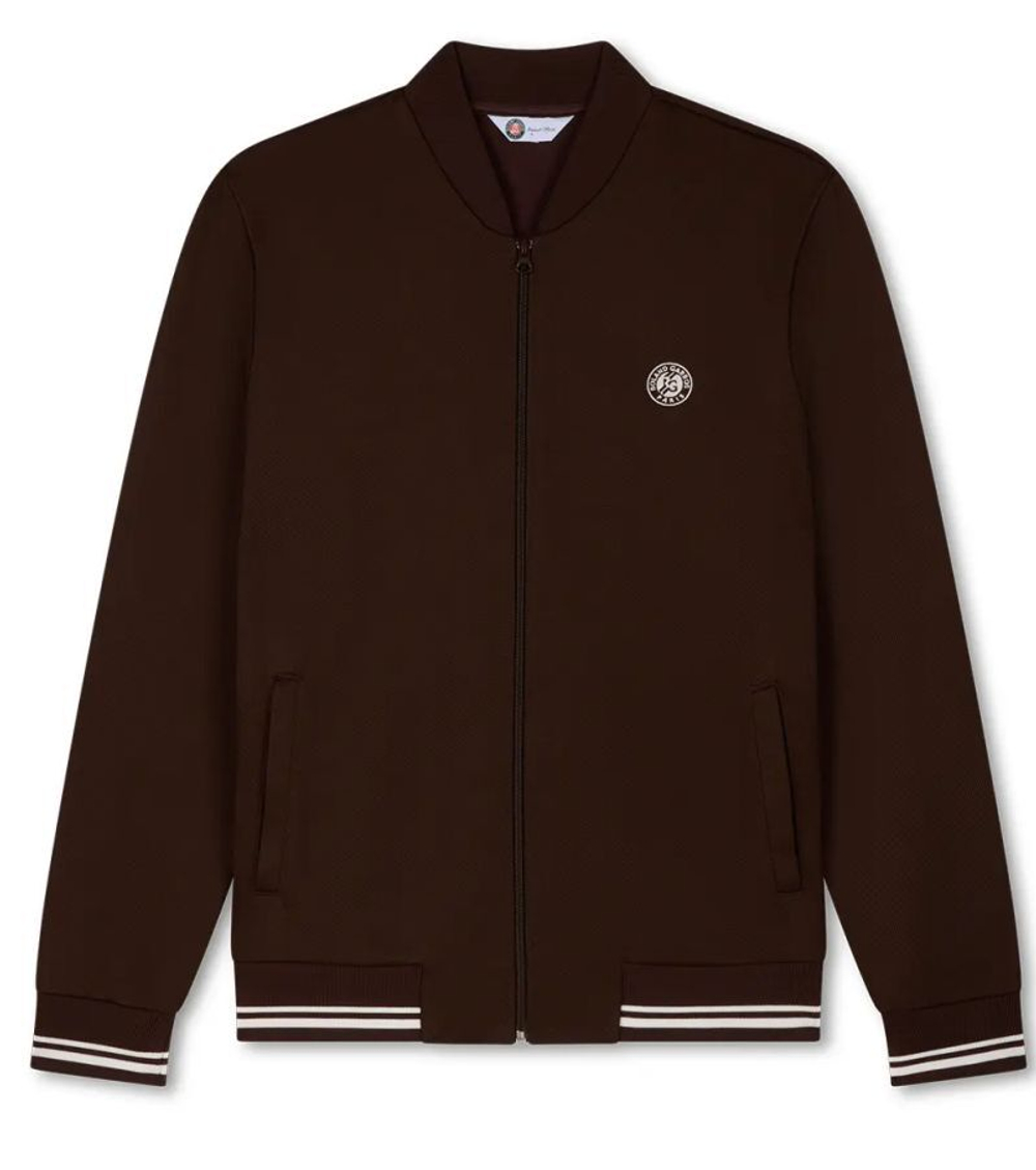 Мужская теннисная кофта Roland Garros Heritage Taylor Teddy - шоколадная