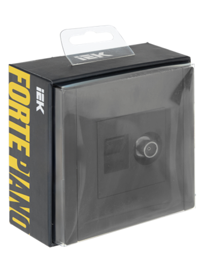 FORTE&PIANO Розетка двойная TV+RJ45 кат.5E FP336 серый IEK