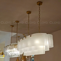 Люстра Cloyd PAMIR C12 / шир. 100 см - латунь - белое матовое стекло (арт.11657)