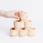 Набор деревянных рюмок (стопок, шотов) из древесины сибирского кедра, набор 6 штук. RN9