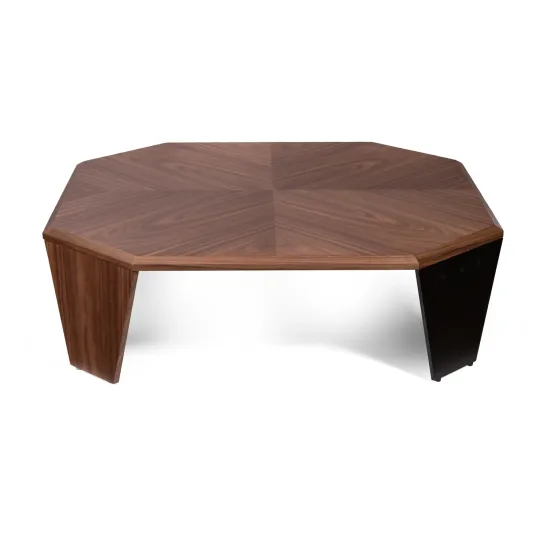 Журнальный столик Nidji 100х100х30 шпон цвет орех