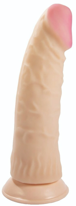 Телесный фаллоимитатор-супергигант с присоской - 32 см. (Цвет: телесный)