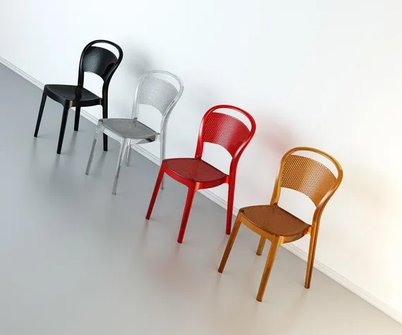 Стул Bee прозрачный янтарный