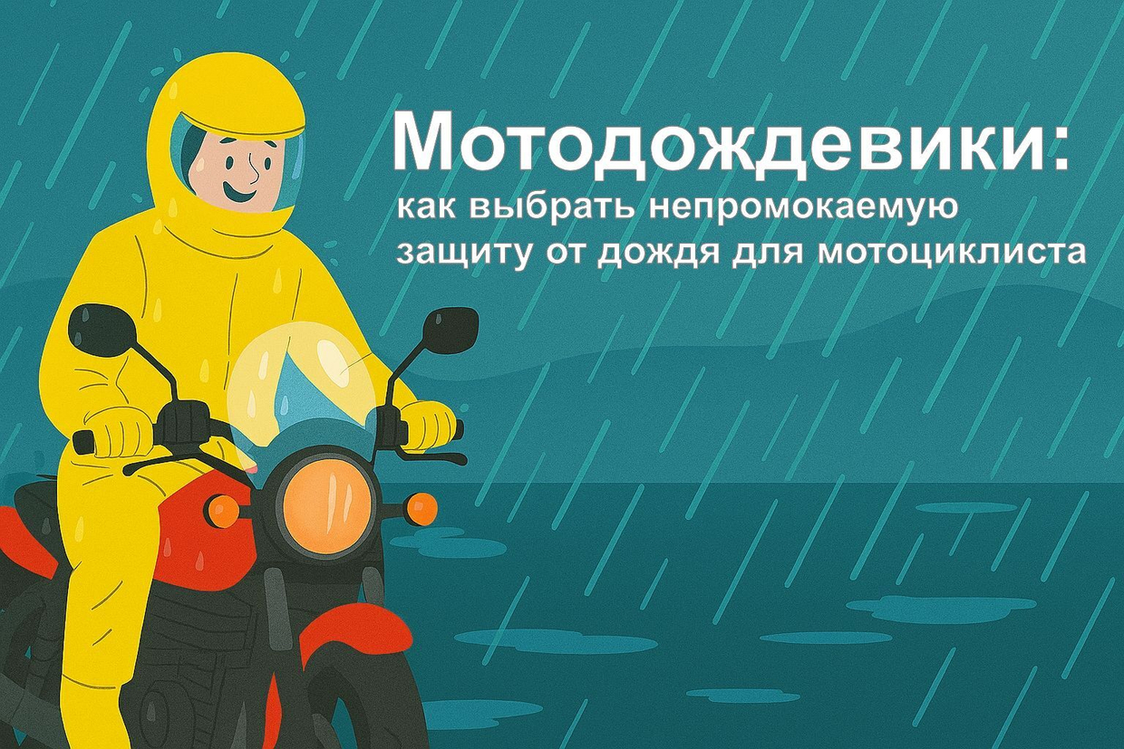 Мотодождевики: как выбрать непромокаемую защиту от дождя для мотоциклиста