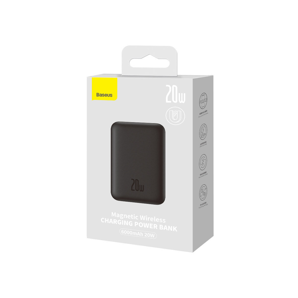 Power Bank 5000mAh, Magsafe, Baseus, черный