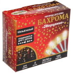 Гирлянда для дома БАХРОМА «Мерцание» ш3м*в30/50см 120 ламп LED, прозрачн.провод, авторежим, IP-20, Теплый белый (возможность соединения)
