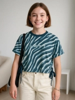 Футболка для девочки с принтом зебра