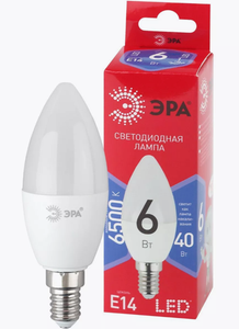 ЛАМПА СВЕТОДИОДНАЯ ЭРА ЭКО LED B35-6W-865-E14