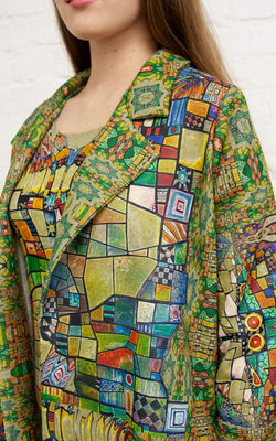 Комплект (платье и жакет) "Витраж", по мотивам живописи Тани МакКабе