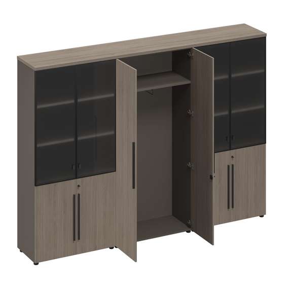 Шкаф комбинированный (стекло-одежда-стекло) РС 334 ДЧ/ЛС