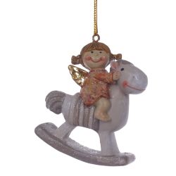 GAEM Фигурка декоративная подвесная "Ангел/Дед Мороз", L5,5 W2,5 H6 см, 4в.