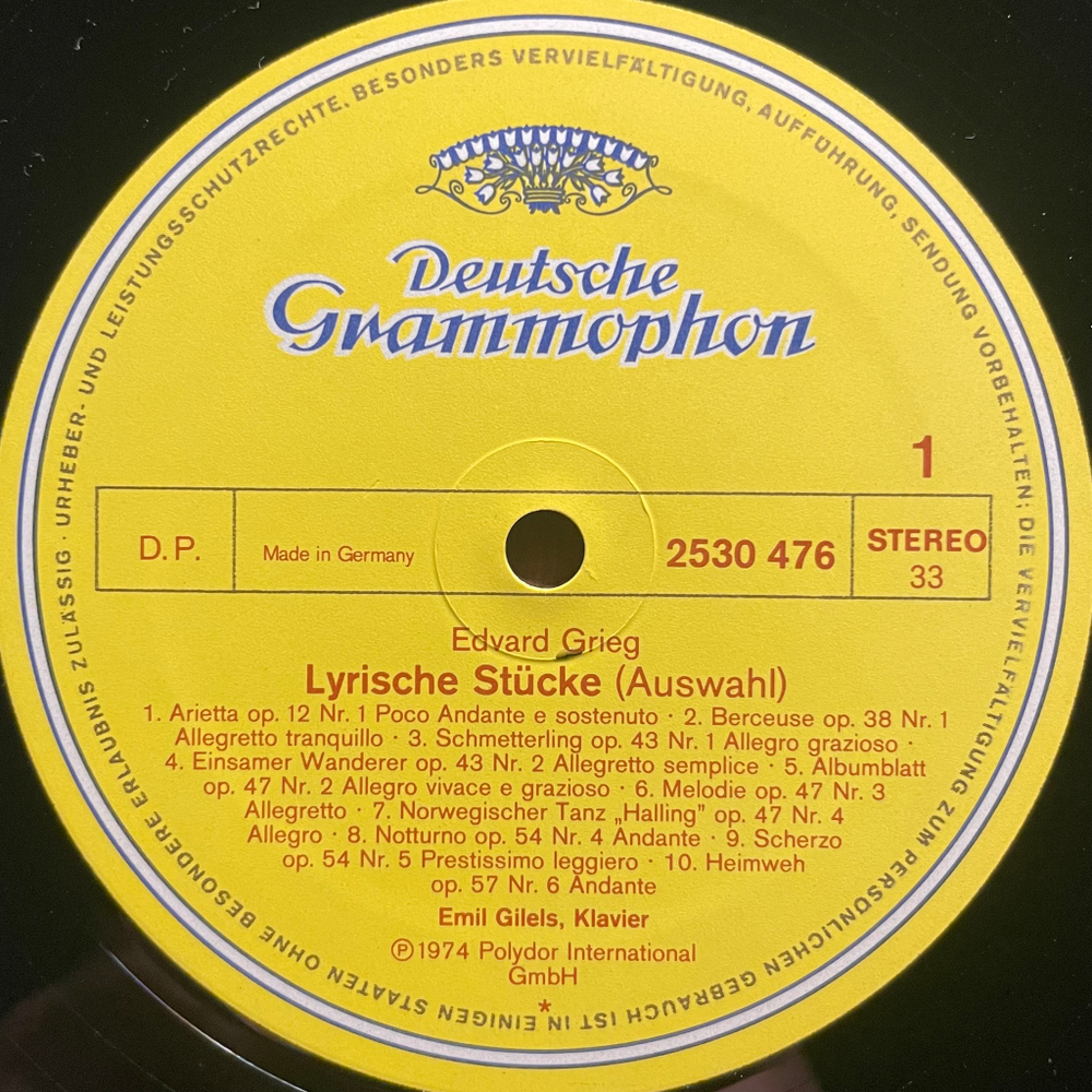 Григ - Лирические пьесы (Германия 1974г.)