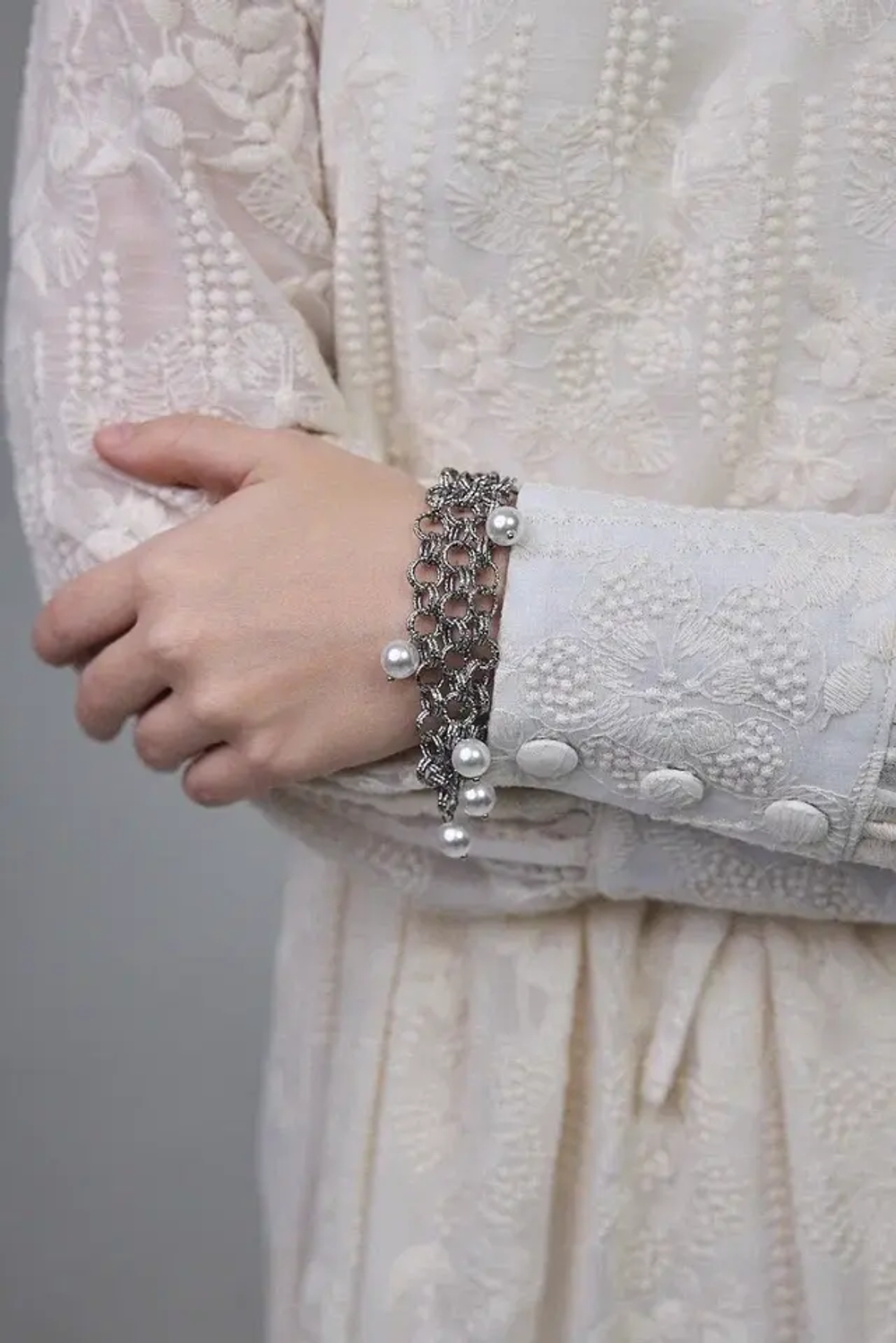 Браслет "Империя", оттенок серебро