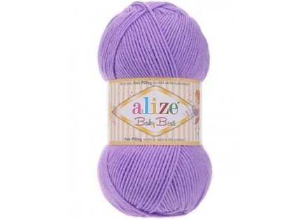Беби бест (Baby best) пряжа Alize 10% бамбук 90%акрил 5х100г/240м 43 Лаванда