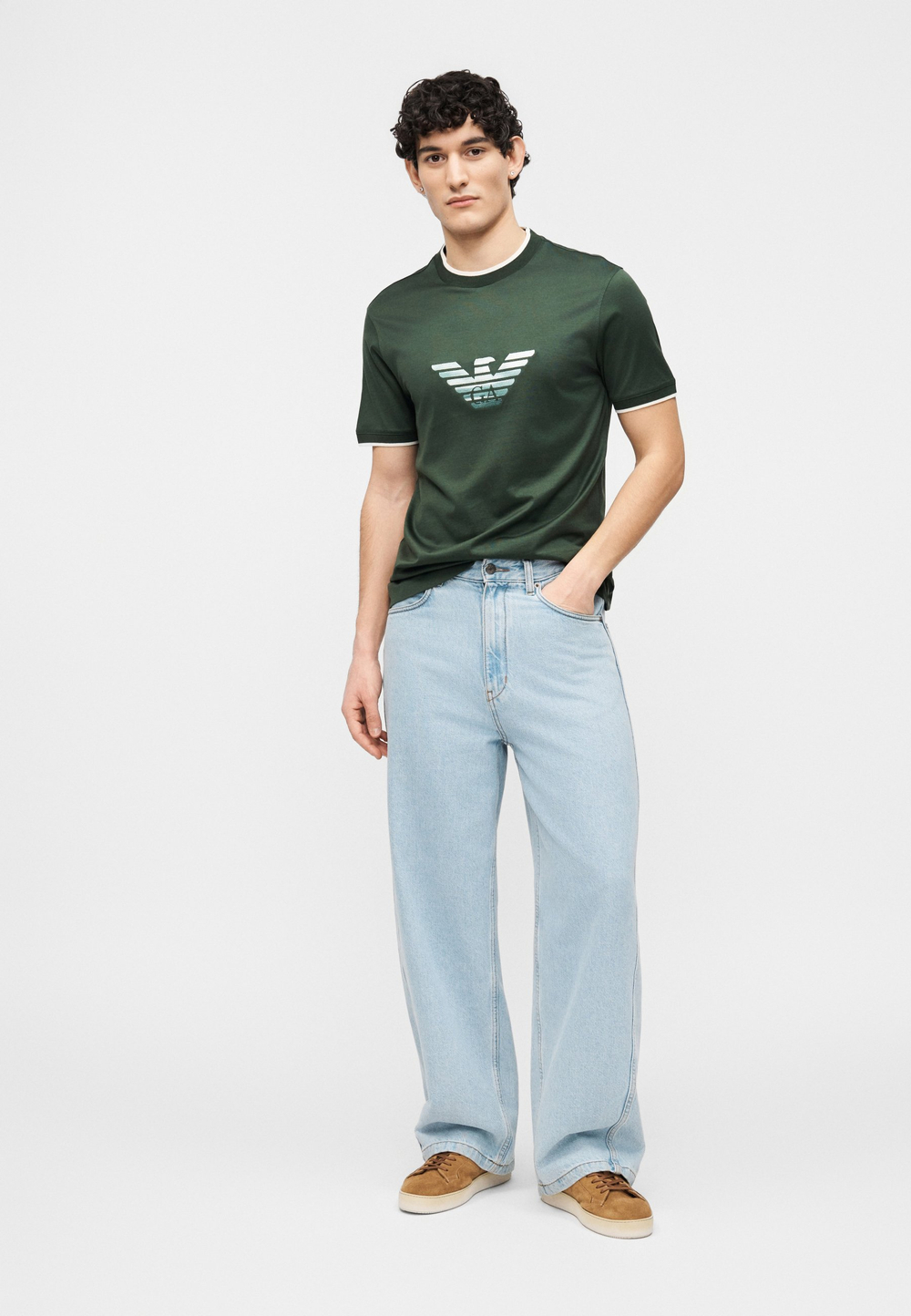 Emporio Armani Футболка с принтом - Зелёный