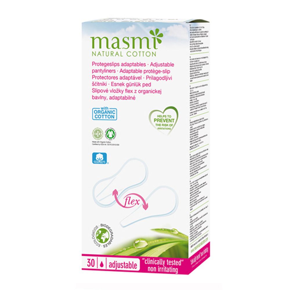 Ежедневные гигиенические прокладки Мультиформ из органического хлопка (MASMI NATURAL COTTON)