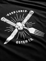 Купить Футболка Hardlunch оверсайз Fork and Knife черная Футболка Hardlunch оверсайз Fork and Knife черная