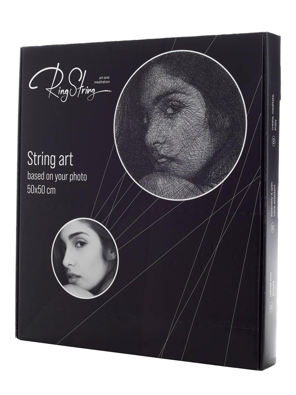 Фотокартина нитями RingString своими руками, основа картины квадрат, создается нитями по вашей фотографии