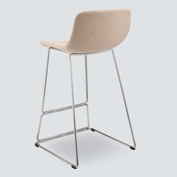 Полубарный стул Neo Soft 65 см, бежевый, ножки хром