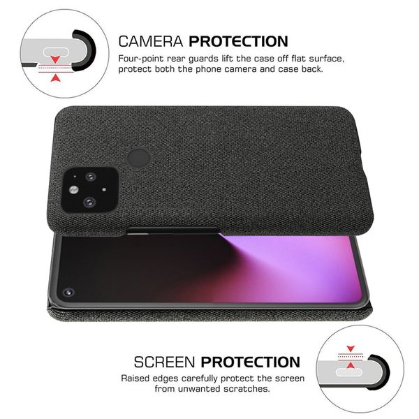 Тканевый чехол Coque Fabric Case для Google Pixel 4a (Черный)