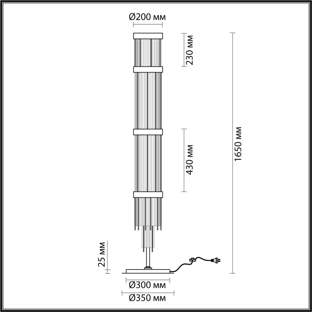 4788/12F ODL Торшер E14 12*40Вт 220В IP20 HALL