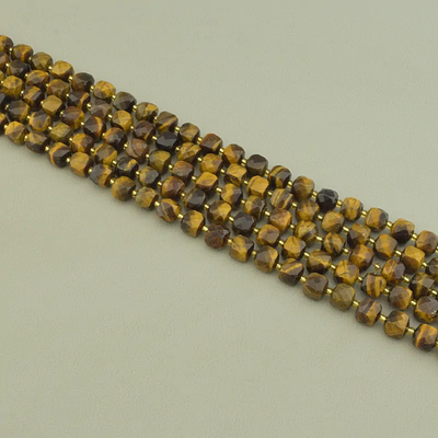 Нитка Тигровый глаз,Бисер 38 см. (Без замка)