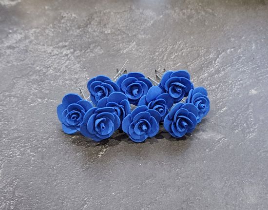 Набор шпилек "Розочки мини" латекс, 5 шт, белые