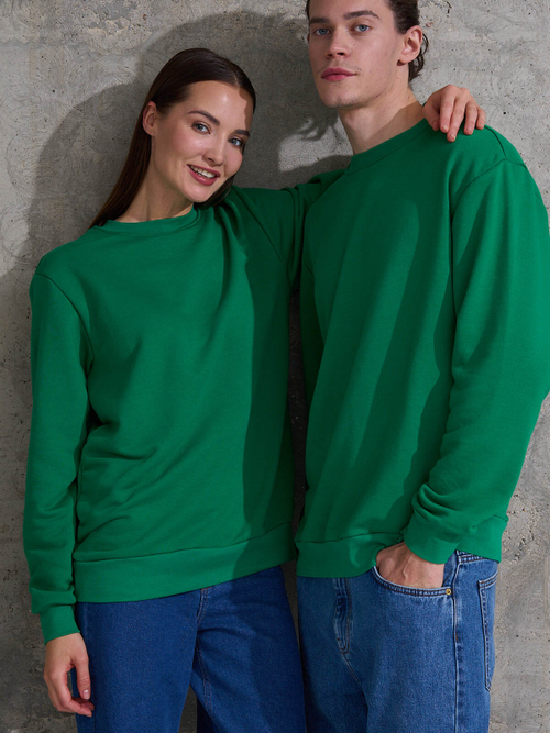 Свитшот ПРЕМИУМ зеленый без начеса