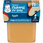 Gerber, Natural, для детей, 2nd Foods®, со вкусом яблока, 2 пакетика по 113 г (4 унции)