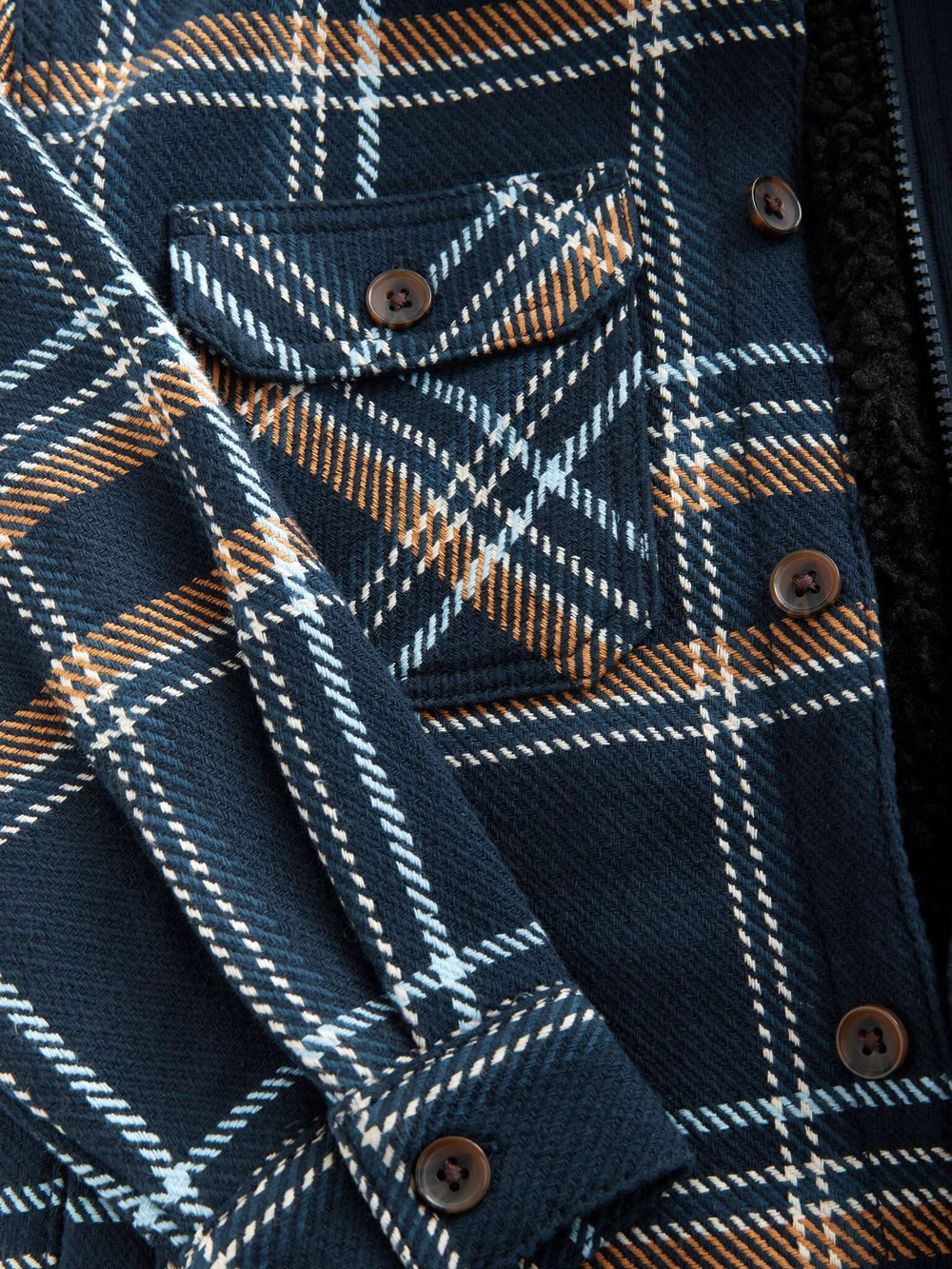 Рубашка с капюшоном для мальчика Next K83-526, Синий, Бежевый