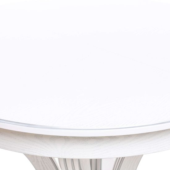 Стол раздвижной Leset Ромео 1Р Белый 9003 с серебряной патиной