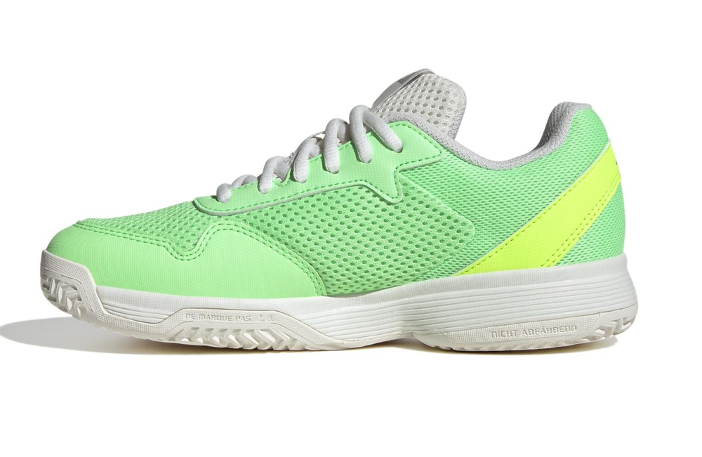 Детские теннисные кроссовки Adidas Courtflash K - pure teal/silver metallic/lucid lemon