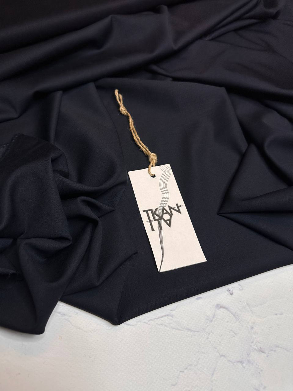 Костюмно-плательная однотонная шерсть с эластаном (L.Piana, 95%шерсть/5%эластан, Темно-синяя ночь, 148, 220 гр/м2)