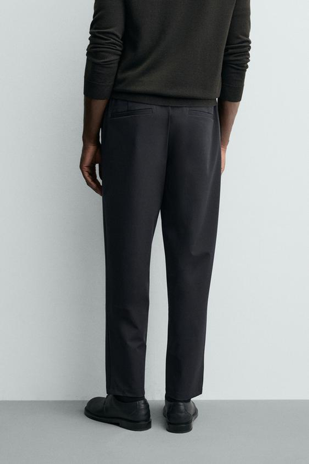 ZARA БРЮКИ REGULAR FIT КОМФОРТНОЙ ПОСАДКИ, МОРСКОЙ СИНИЙ