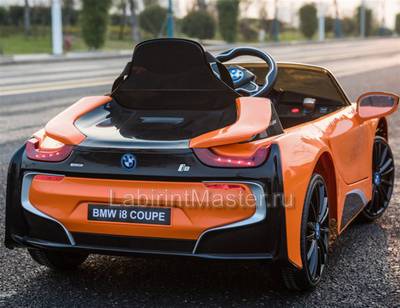 Детский электромобиль "BMW i8" 6V, оранжевый