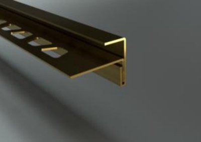 Профиль для защиты ступеней, латунь шлифованная