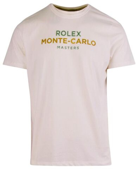 Мужская теннисная футболка Monte-Carlo Rolex Masters Rubber Print - белый